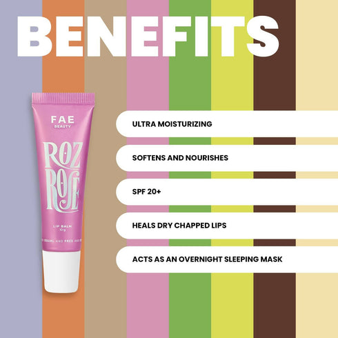 FAE Beauty Roz Rose Lip Balm SPF 20 | 10g